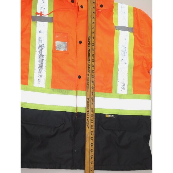 Holmes Workwear Hi-Vis Safety Jacket XL Reflective Waterproof ANSI Workcore - Picture 11 of 11